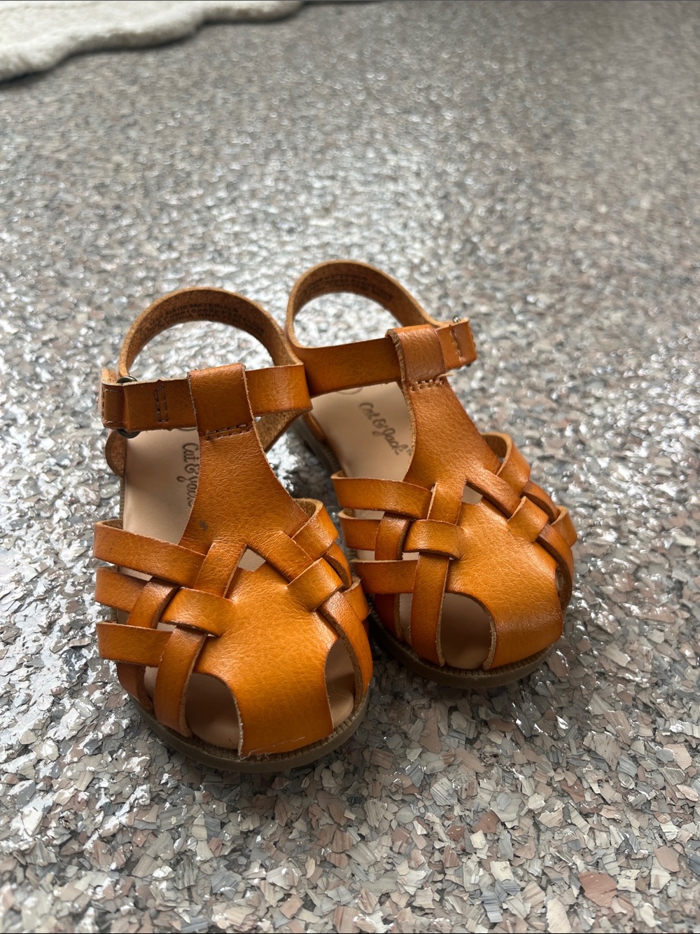 Cat & Jack Tan/Brown Woven Fisherman Sandals